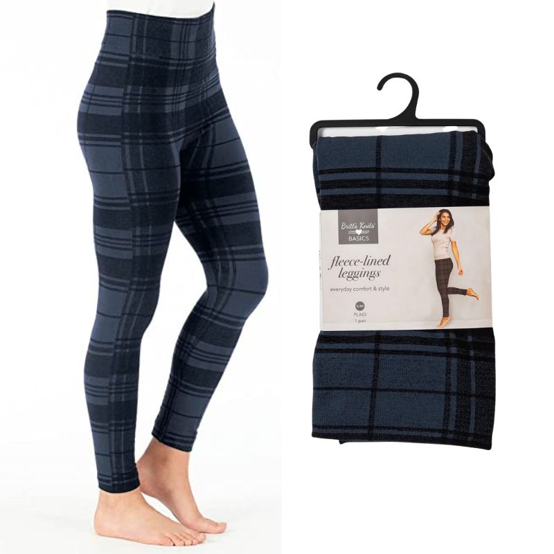 Plaid Fleece-Lined Leggings